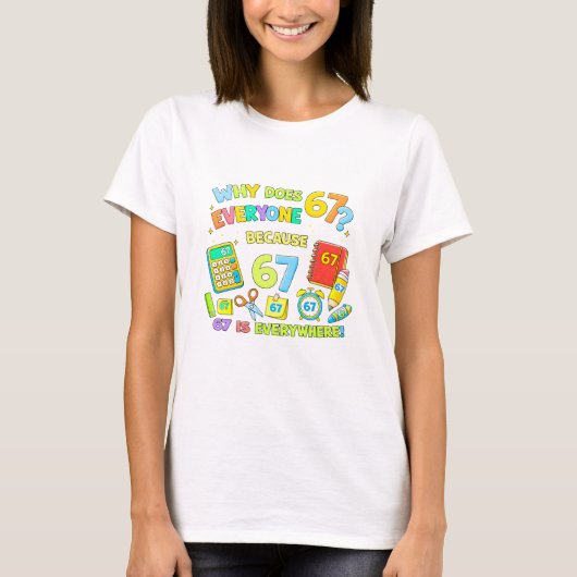 キッズ向けおもしろ数学ジョークTシャツ Tシャツ (正面)