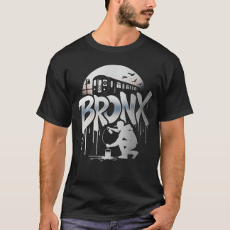 キッズ向けのヒップホップ誕生50周年記念ブロンズの地下鉄グラフィティーTシャツ Tシャツ