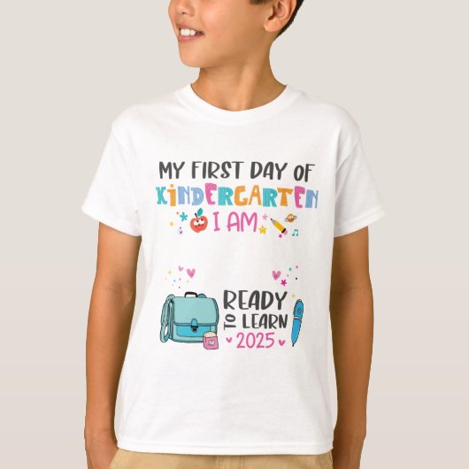 キッズ向けスクールシャツ - 幼稚園 Tシャツ (正面)