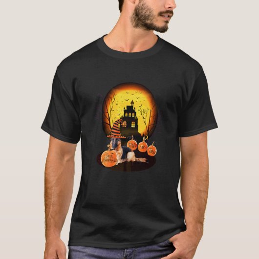 キッズ向けハロウィーン ジャーマンシェパード 両親の愛を込めて Tシャツ (正面)
