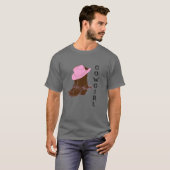 キッズ女性のカーボーイウエスタンブーツハットスパーズガールズユース Tシャツ (正面フル)