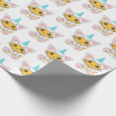 キッズ子猫ユニコーンギフトラッピング紙 ラッピングペーパー (角)