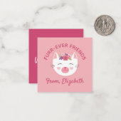 キッズ子猫顔バレンティンズデイノートカード ノートカード (正面/裏面インサイチュ)