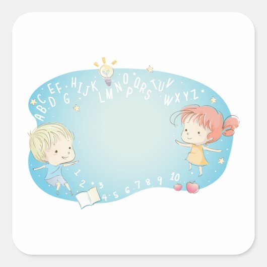 キッズ学ズ スクエアシール (正面)