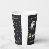 キッズ宇宙飛行士太陽のシステムモノグラムグリッタースター 紙コップ (右)