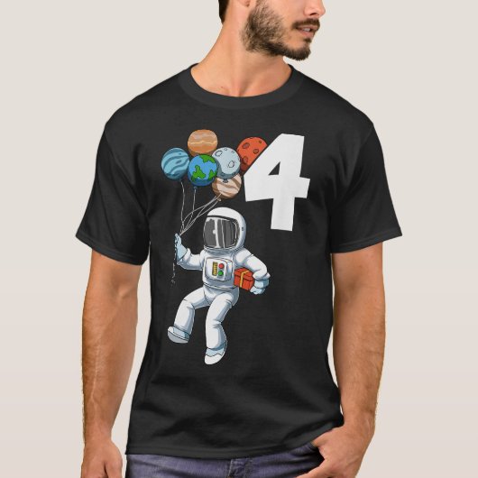 キッズ宇宙飛行士誕生日衣装4宇宙空間4th B Tシャツ (正面)