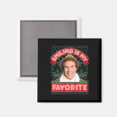 キッズ小妖精や小人バディ笑顔が私のクリスマスお気に入りの マグネット (正面/裏面)