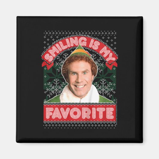 キッズ小妖精や小人バディ笑顔が私のクリスマスお気に入りの マグネット (正面)