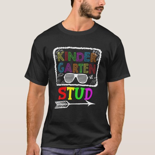 キッズ幼稚園スタッドおもしろい新学期 Tシャツ (正面)