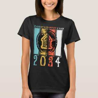 キッズ幼稚園学校ヴィンテージ遭難2034トッド Tシャツ