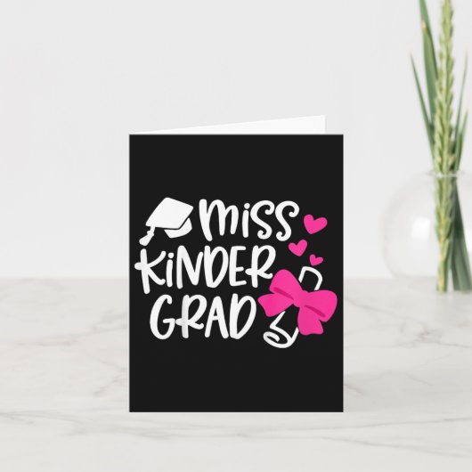 キッズ幼稚園恋しく思卒業キンダー卒業 カード (正面)