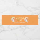 キッズ幽霊不気味ムーンワンハロウィーン1歳の誕生日 ペットボトルラベル (シングルラベル)