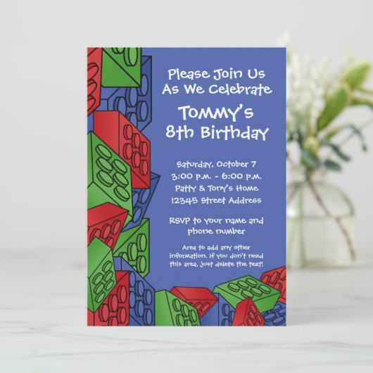 キッズ建物建築が誕生パーティーを阻止 招待状 (スタンド正面)