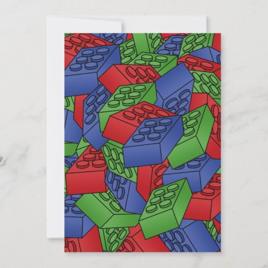 キッズ建物建築が誕生パーティーを阻止 招待状 (裏面)