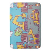 キッズ建築をテーマにしたバスマットまたはラグ バスマット (正面縦)