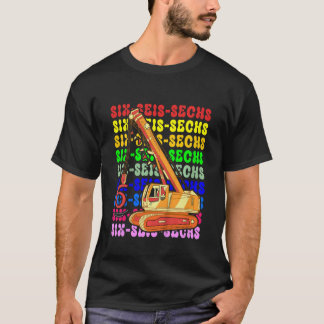 キッズ建築カークレーン6誕生日 Tシャツ