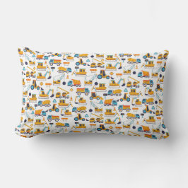 キッズ建築ダンプトラック車のパターン ランバークッション
