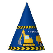 キッズ建築トラックカスタム誕生日 パーティーハット (左)