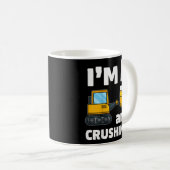 キッズ建築トラック5th誕生日少年5年O コーヒーマグカップ (正面右)