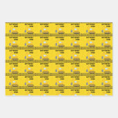 キッズ建築ビークル少年誕生日カスタム ラッピングペーパーシート (正面3)