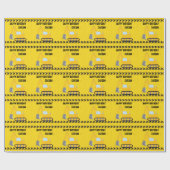 キッズ建築ビークル少年誕生日カスタム ラッピングペーパー (フラット)