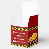 キッズ建築ビークル赤い男の子バースデーパーティー フェイバーボックス (オープン)