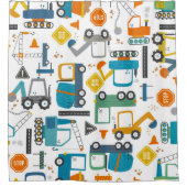 キッズ建築ビークルDoodle シャワーカーテン (正面)