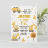 キッズ建築誕生日招待状 招待状 (スタンド正面)