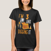 キッズ建築誕生日I'm 2 And Diging Tシャツ (正面)