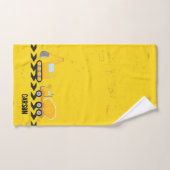 キッズ建築車カスタム両イエローボーイズ バスタオルセット (ハンドタオル)