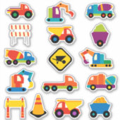 キッズ建築車ステッカー シール (正面)