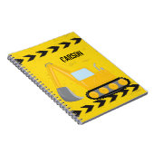 キッズ建築車両ショベルカスタムボーイズ ノートブック (右側)