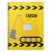 キッズ建築車両ショベルカスタムボーイズ ノートブック (正面)