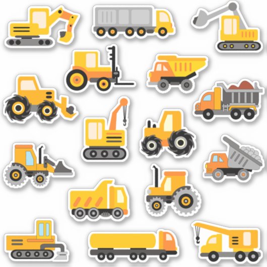 キッズ建築車 シール (正面)