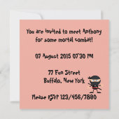 キッズ忍者テーマパーティー 招待状 (裏面)