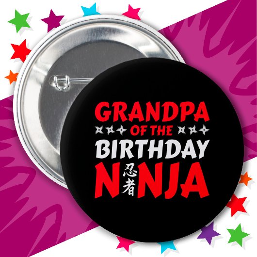 キッズ忍者パーティー空手グランドパオブ誕生日忍者 缶バッジ