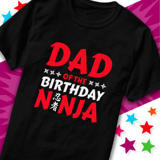 キッズ忍者パーティー空手パパの誕生日忍者 Tシャツ