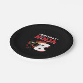 キッズ忍者誕生日パーティギフト – 8歳 ペーパープレート (アングル)