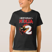 キッズ忍者誕生日パーティーギフト – 2歳 Tシャツ (正面)