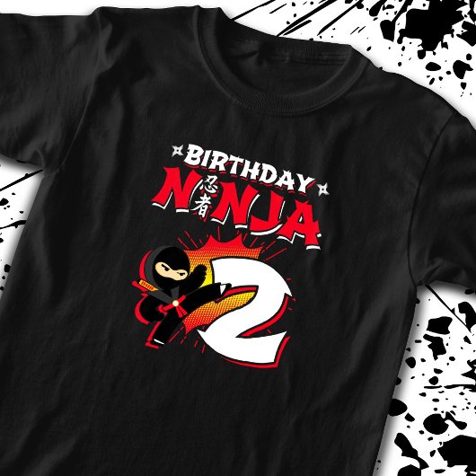 キッズ忍者誕生日パーティーギフト – 2歳 Tシャツ