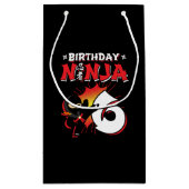 キッズ忍者誕生日パーティーギフト – 6歳 スモールペーパーバッグ (裏面)