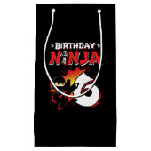 キッズ忍者誕生日パーティーギフト – 6歳 スモールペーパーバッグ (正面)