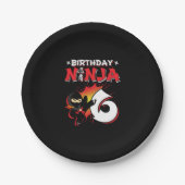 キッズ忍者誕生日パーティーギフト – 6歳 ペーパープレート (正面)