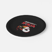 キッズ忍者誕生日パーティーギフト – 6歳 ペーパープレート (アングル)