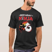 キッズ忍者誕生日パーティーギフト – 6歳 Tシャツ (正面)