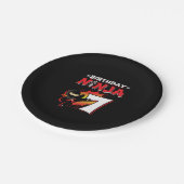 キッズ忍者誕生日パーティーギフト – 7歳 ペーパープレート (アングル)