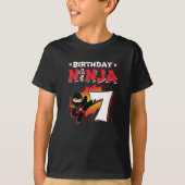 キッズ忍者誕生日パーティーギフト – 7歳 Tシャツ (正面)