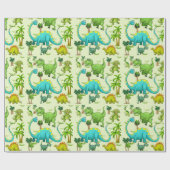 キッズ恐竜おもしろい ラッピングペーパー (フラット)
