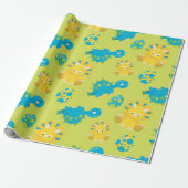 キッズ恐竜と卵の先史時代の包装紙 ラッピングペーパー (アンロールド)