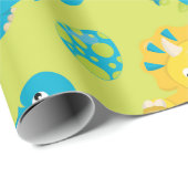 キッズ恐竜と卵の先史時代の包装紙 ラッピングペーパー (ロールコーナー)